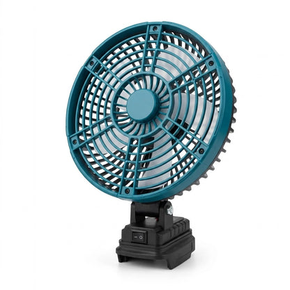 Camping Fan 8 Inches Wireless Outdoor Fishing Desktop Portable Metal Fan Strong Wind Fan Fit Makita/Dewalt 20V Battery  Pins