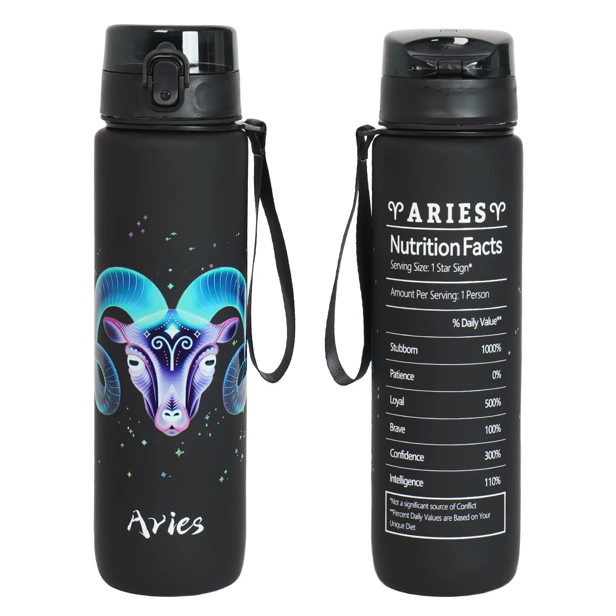 12 zodiac Aquarius 1L outdoor activity leak-proof plastic cup portable water bottle birthday gift holiday gift