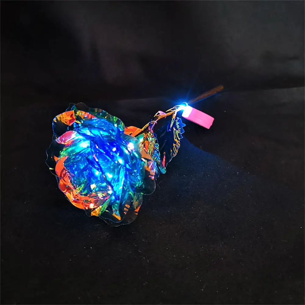 Glowing Rose Artifical Fake Flowers Valentine'S Day Mother'S Day Gift Anniversary Wedding Lover Lighting Roses Party Supplies