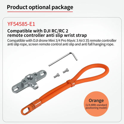 Remote Controller Metal Hook Holder Buckle Bracket Silicone Wrist Strap for DJI Mini 4 3 Pro Drone for DJI RC/RC2 Transmitter