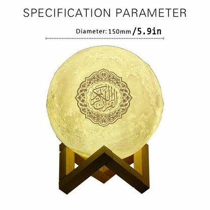 Muslim Arabic Koran Azan Clock Islam Night Light Wireless Bluetooth Speaker Quran Portable Bright Lamp Arab Islamic Holy Ramadan