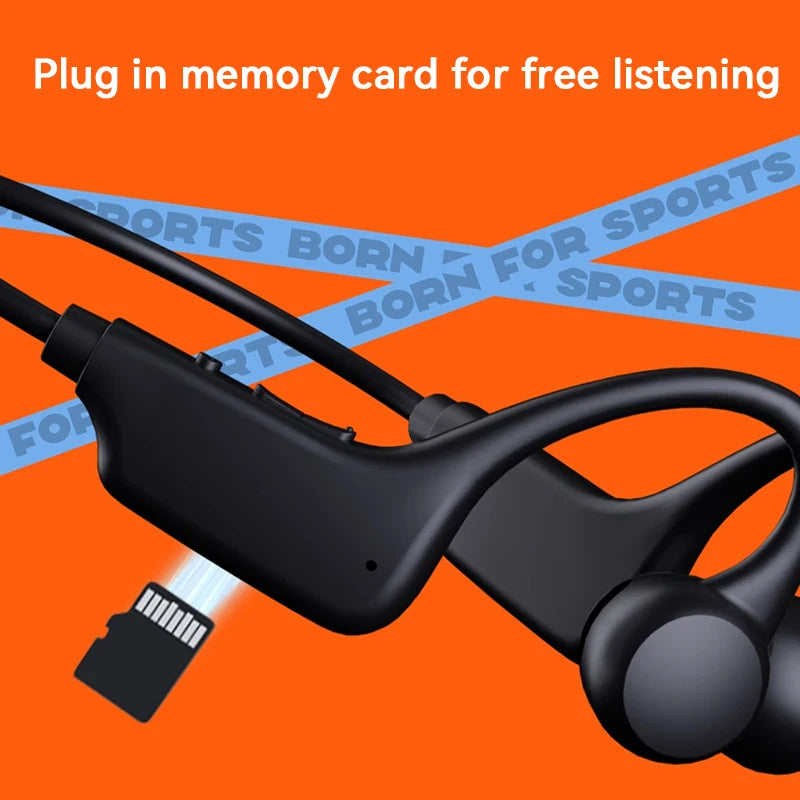 Bone Conduction Headphones IPX8 Waterproof MP3 32GB Bluetooth5.4 Wireless Headphones With Mic Swimming Sports Fitness