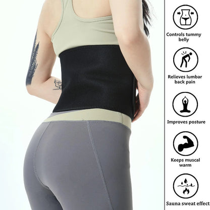 Waist Trainer Slimming Belt Men Gym Fitness Cincher Belly Control Corset Sweat Fat Burning Women Body Shaper Weight Loss