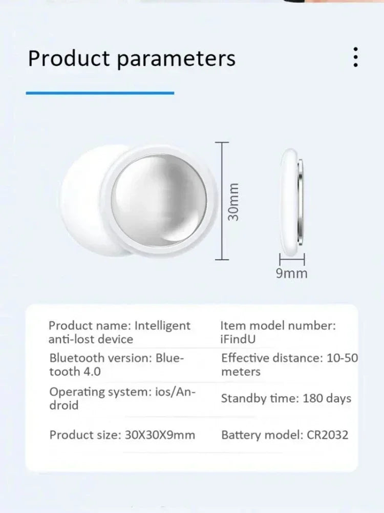 Mini Gps Tracker System FindMy App Air Tag Smart Bluetooth Locator Child Finder Bag Anti-Loss Pet Collar with Tracker NEW
