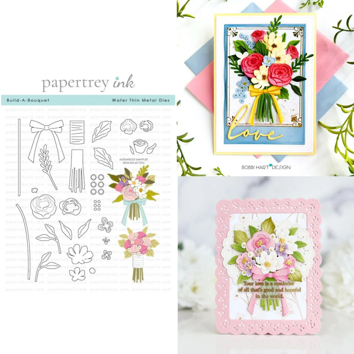 Valentine's Day Love Heart Bouquet Metal Cutting Dies Clear Stamps Breath Stencil Hot Foil DIY Making Card Scrapbook Embossed Te