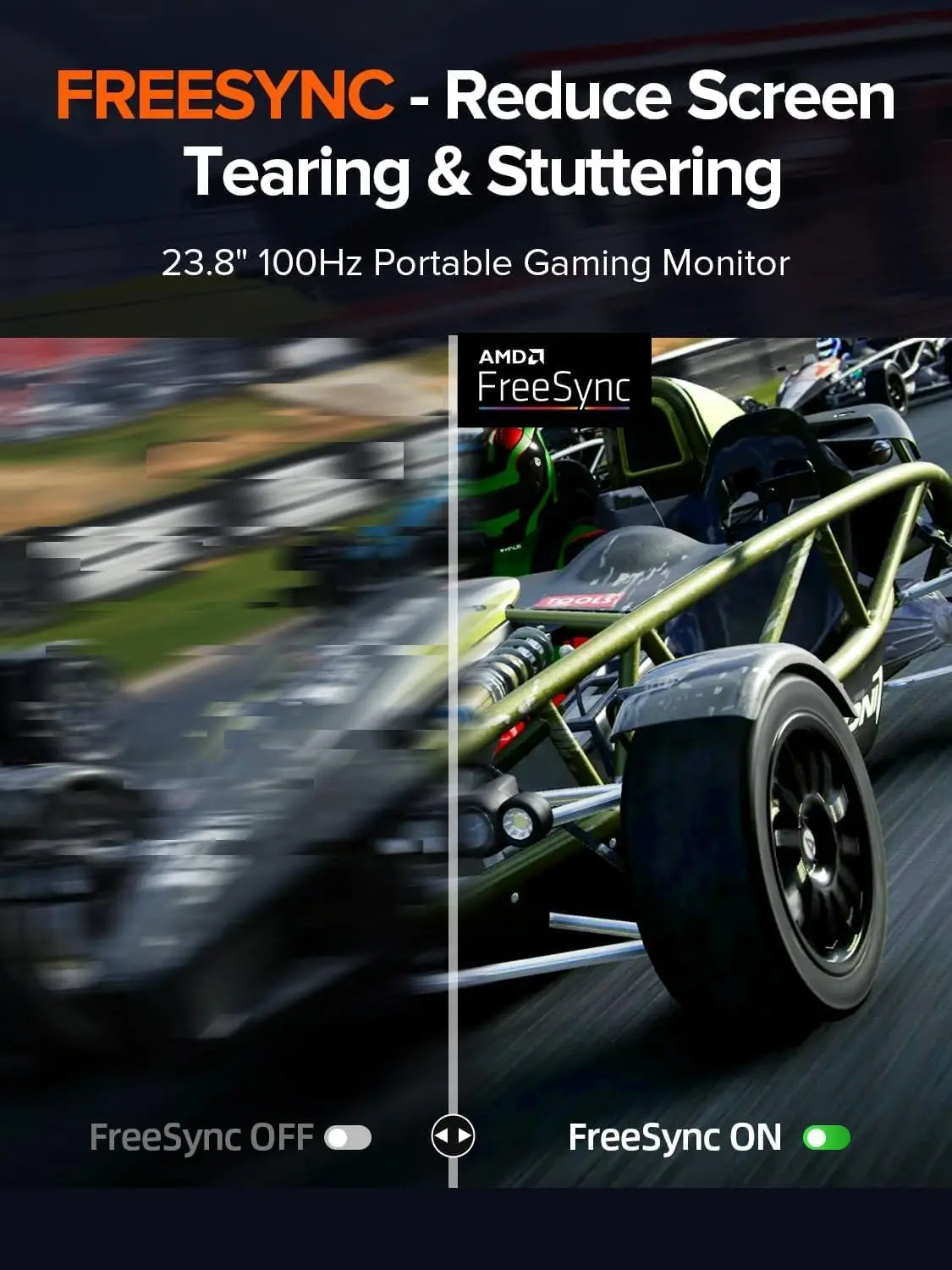 23.8inch Portable Monitor 100HZ 100% SRGB IPS USB-C HDMI Large Work Switch Home Gaming Second Monitor Adjustable Stand Laptops