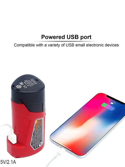 Charger Converter USB Power Adapter Phone Charger Adapter For Milwaukee For Makita For Bosch 12V Battery 12V DC Output Port