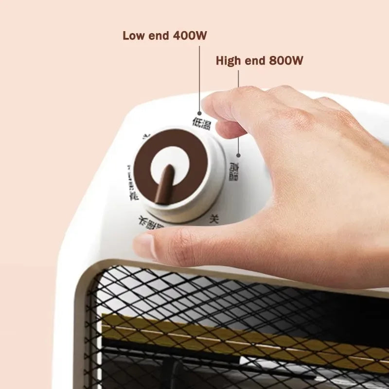 DMWD Electric Heater Portable Quartz Tube Heating Machine Bedroom Office Small Sun Heater Winter Warmer Thermal Heating Radiator