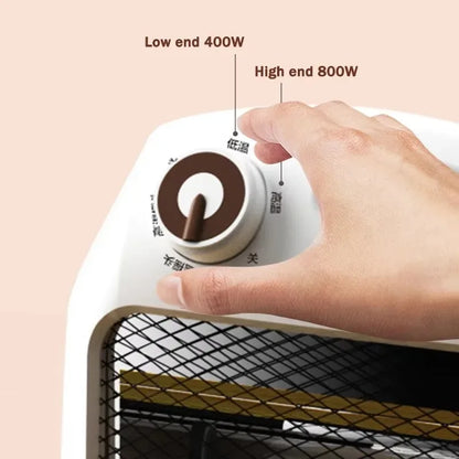 DMWD Electric Heater Portable Quartz Tube Heating Machine Bedroom Office Small Sun Heater Winter Warmer Thermal Heating Radiator