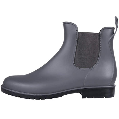Evshine Fashion Short Rain Shoes For Women New Lady Chelsea Boots Outdoor Anti-slip Waterproof Rain Boots Sodt Rubber Ankle Boot