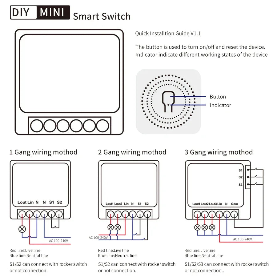 1/2/3 Channels 16A/10A/5A 100-240V Zigbee 3.0 Smart Wireless Switch Smart Home APP Voice Control Work with Alexa Google Home