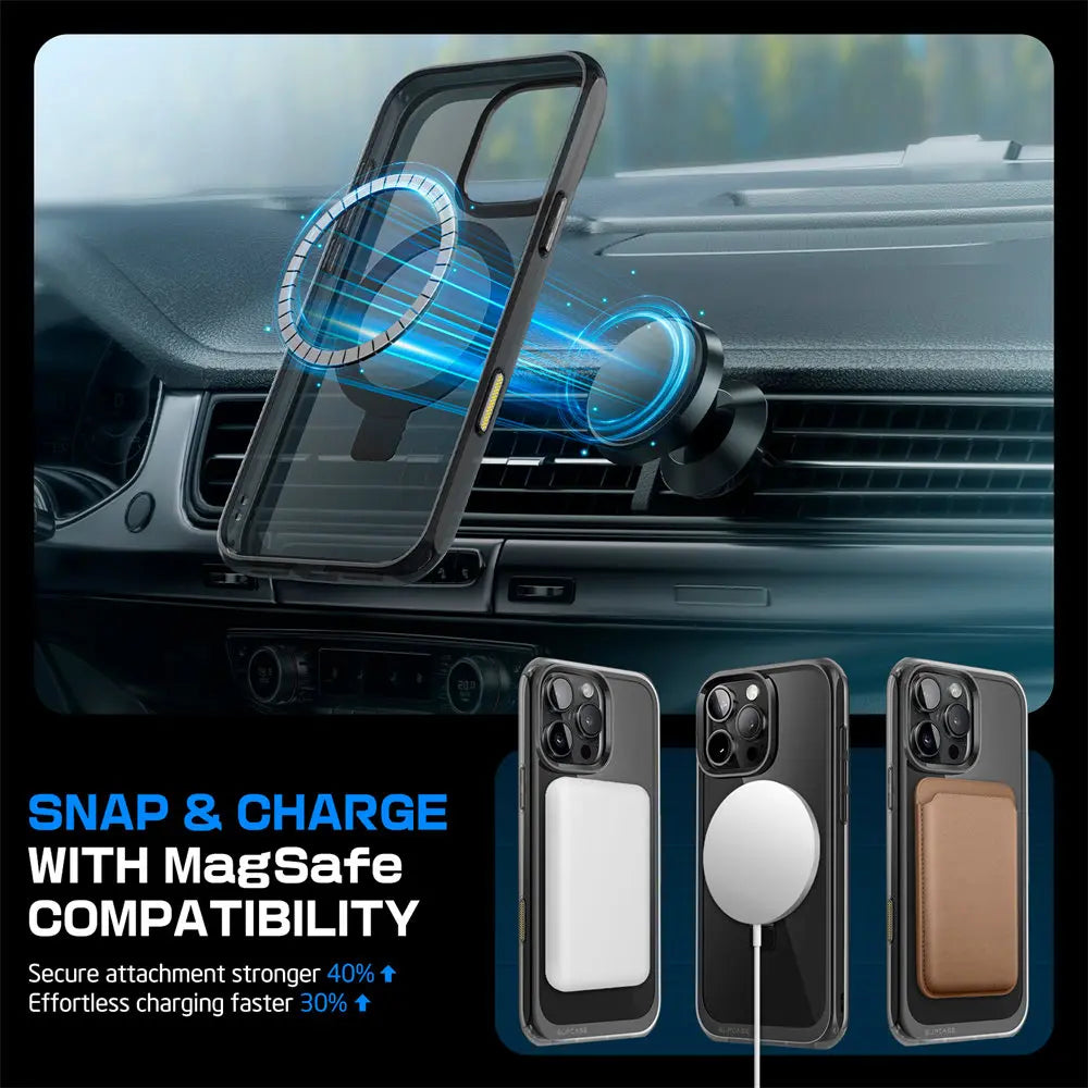 SUPCASE For iPhone 16 Pro Max Case with Camera Control Capture Button UB Mag Stand Series Slim Clear Magnetic Phone Case