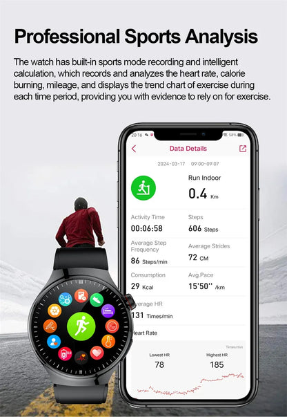 2026New For Man Smartwatches Outdoor Sport Smart Watch Men 1.43“ HD AMOLED Screen ECG physical examination BT5.0 Call smartwatc