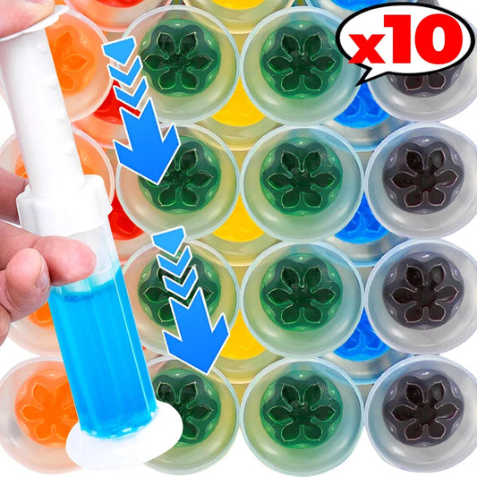 1-10Pcs Flower Gel Stamp Toilet Cleaner Air Freshener Bathroom Toilet Cleaning Gel Needle Design Fragrance Deodorant Supplies by PDG ibma