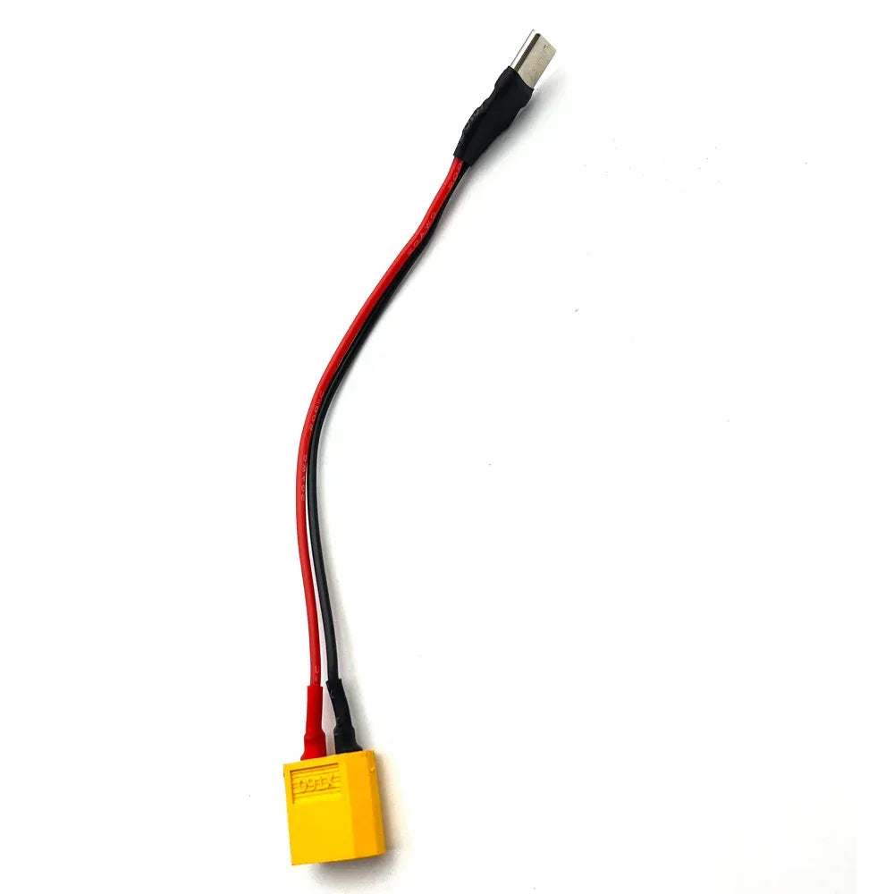 XT60 Male Plug To Type-C With 12cm 20awg Silicone Wire Connector Power Adapter Cable for ISDT PD60 RC Quadcopter