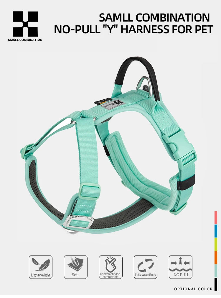 SMALL COMBINATION Pet Harness No Pull Nylon Reflective Dog Harness Adjustable Comfortable Control Walking Running Accessories