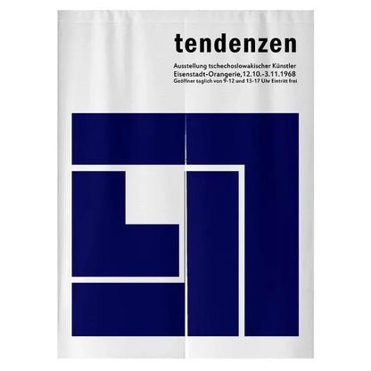Klein blue Nordic Flower Door Curtain For living Room Bedroom Blackout Curtain Linen Fabric for Home Decoration Half Curtain