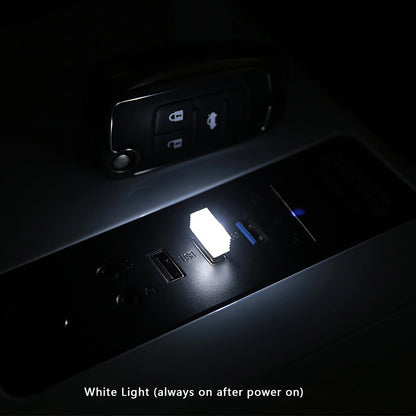 Mini USB Car Light Universal Portable USB Atmosphere Light DC 5V USB LED Car Interior Lighting kit for Laptop Night Home Office