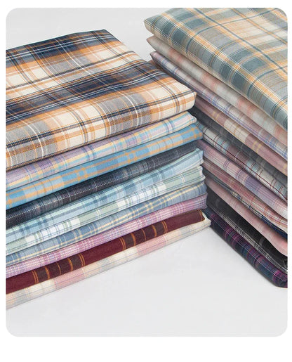 Plaid Fabric By The Meter for Japanese Jk Uniform Skirts Clothing Hair Band Clothes Pillowcases DIY Sewing Textile Anti Wrinkle