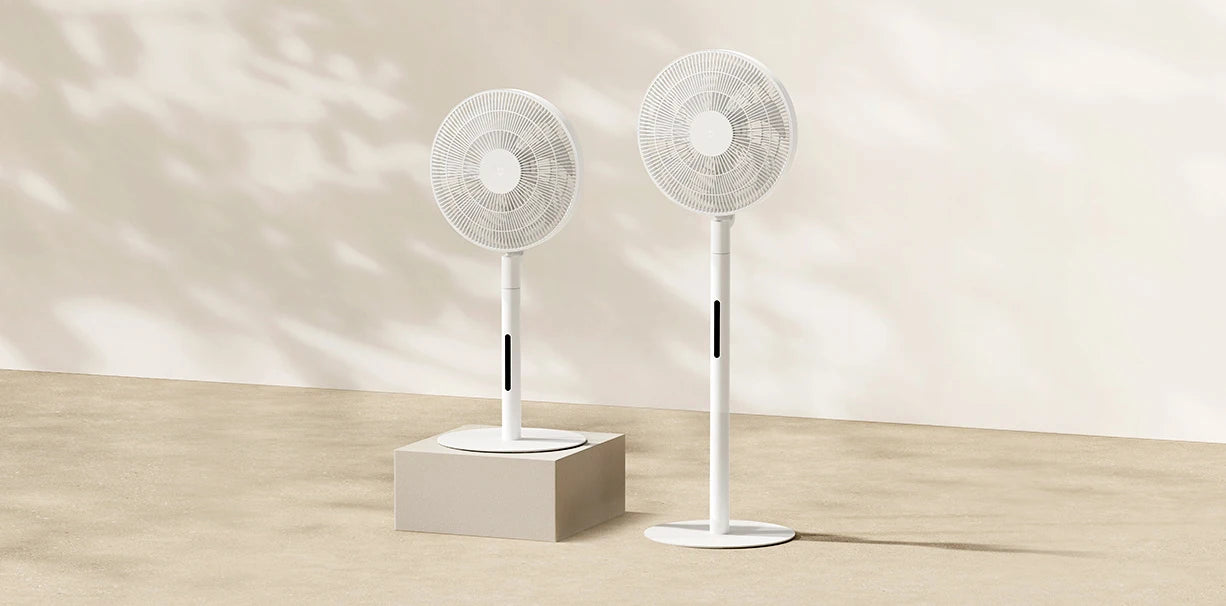 MIJIA DC Inverter Floor Fan Pro,Ultra-Thin Retractable,With Storage Box,Smart Standing Electric Fan,100 Air Flow Settings