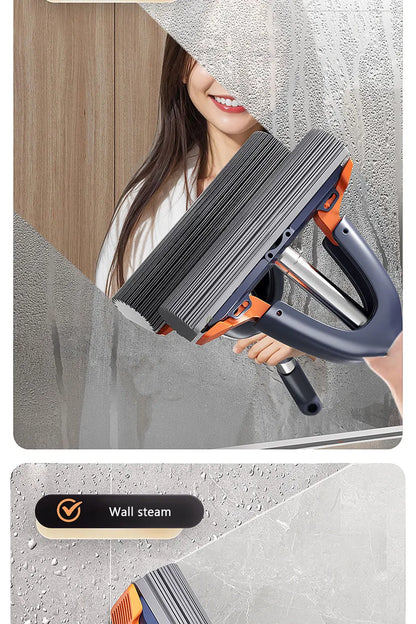 Mini Mop Self Squeeze Mop Powerful Folding Household Clean Tools No Hand Wash Strong Absorbent Mop for Bathroom Kitchen Desktop