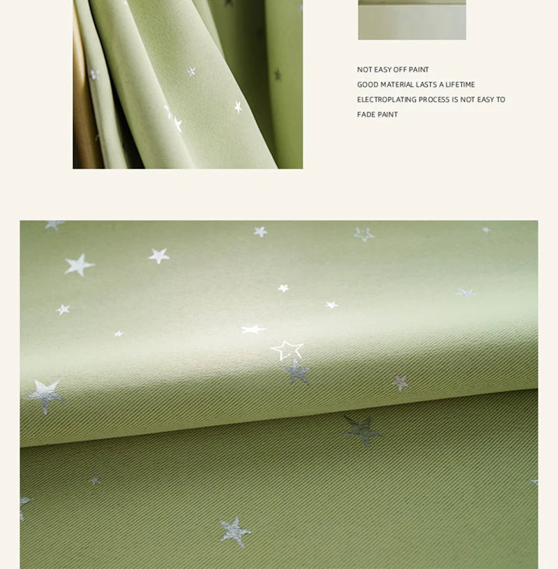 Home Children's Room Blackout Curtain Bedroom Soundproof Drapes Large Area Balcony Bay Window Curtains Modern Living Room Drape