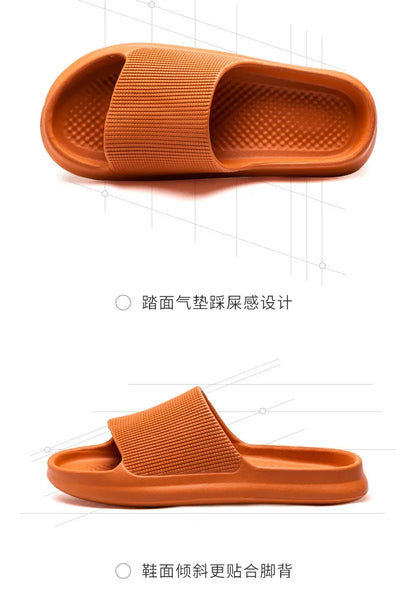 Youpin Thick Platform Women Bathroom Home Slippers Cloud Slippers Soft Sole EVA Indoor Slides Sandals Summer Non-slip Mi