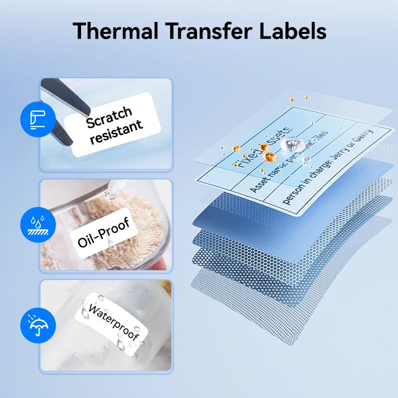 Niimbot B18 Thermal Transfer Label Printer Mini Label Maker for Perfume/Cable/Garden Self-Adhesive Labels Long-term Storage