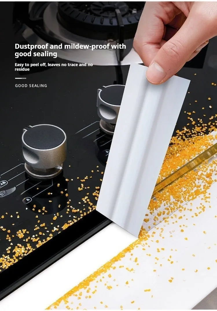 5-20m Kitchen Aluminum Foil Tape Waterproof Heat Resistant Heavy Duty 3/5cm Width Self Adhesive Seal Tape for Stove Gap Repair