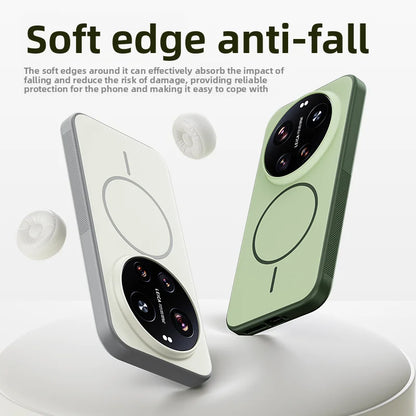 For Xiaomi Mi 17 Ultra Case Hard Silicone Skin Magnetic Wireless Charging Protective Back Cover For Xiaomi Mi 17 17Ultra hell