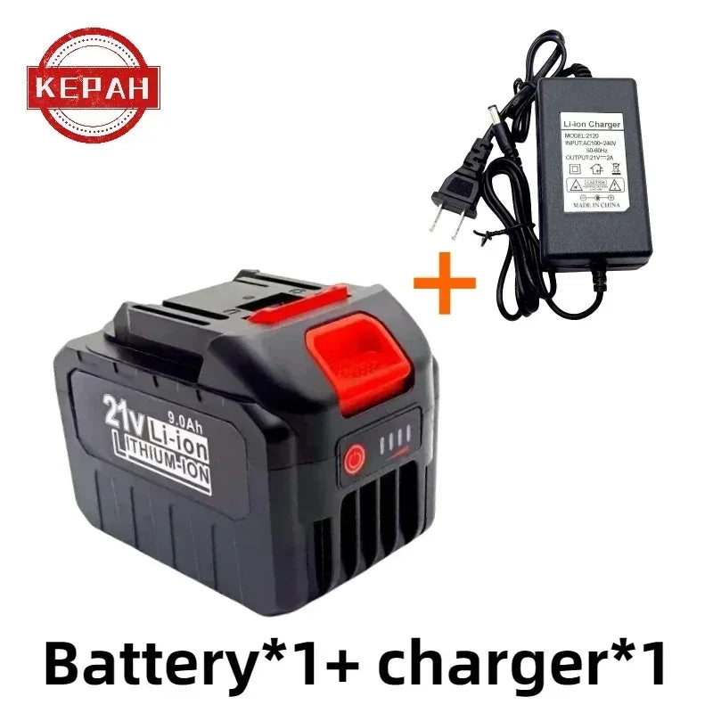 21V 18650 Lithium Battery Rechargeable 9000mAh Batteries High-current High Discharge 21 Volt Replace Battery For Screwdriver