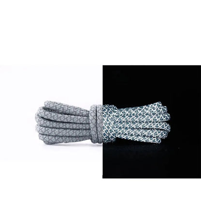 1 Pair Reflective Shoelaces Top Quality Round Rope Sports Shoe Laces Boots and Sneaker Shoelace Multi-color Length 120cm