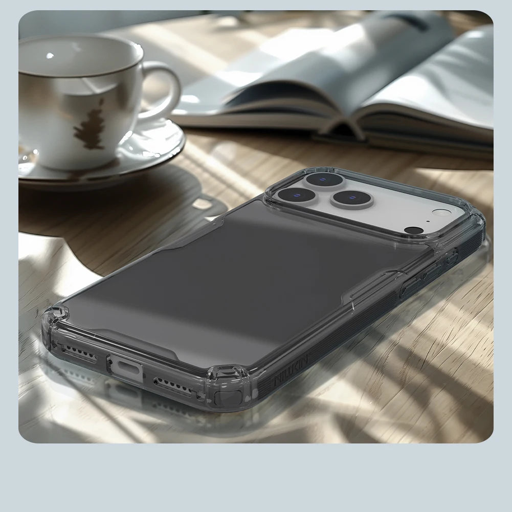 Nillkin for iPhone 17 Pro Max 16 Pro Max 15 Pro  14 13 iPhone series TPU+PC Silicone Soft Transparent Phone Back Cover