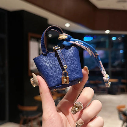 2024 New style Mini House Small Bag Handheld Portable Hand Rope Bluetooth Earphone Bag Zero Wallet Multi functional Small Bag