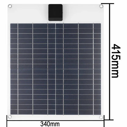 Solar Panel 20W-100W USB Type-C Waterproof Outdoor Hiking Camping Portable Battery Mobile Phone Charging Bank Charging Panel 5V