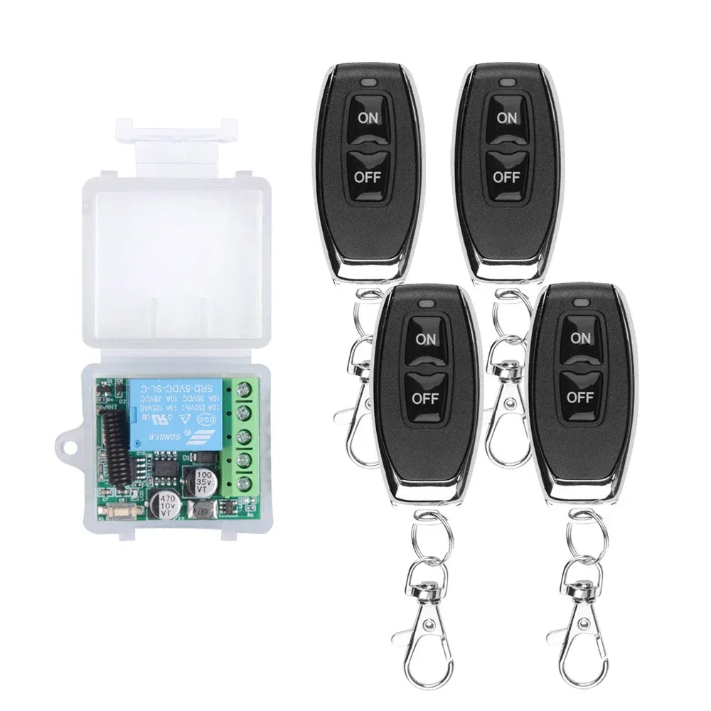 DC 12V 433Mhz RF Wireless Remote Control Switch Relay 1CH Receiver Module For LED  Door Electromagnetic Lock Smart home DIY