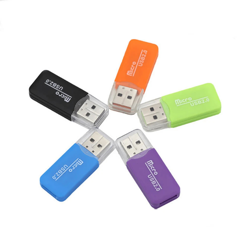 Random color Portable Mini USB 2.0 TF micro SD memory card reader high speed TF adapter for PC laptop computer vehicle speaker