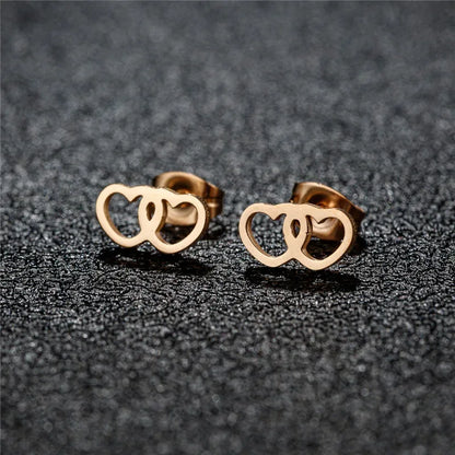 Fashion Small Heartbeat Stud Earrings Medical ECG with Heart Earings for Women Everyday Jewelry Girls Valentine's Day Gift