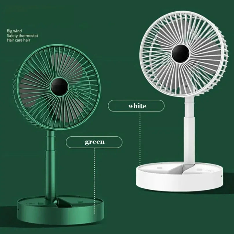 Desktop fan charging model, long endurance USB foldable mini retractable fan, dormitory portable desktop electric fan
