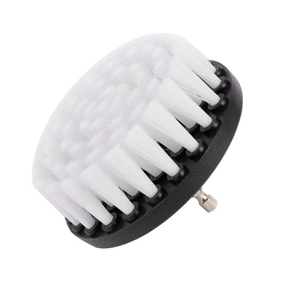 1PC 4-Inch Soft Drill Brush Attachment for Electric Scrubber - Carpet Leather Upholstery Car Tire Cleaner Accessory