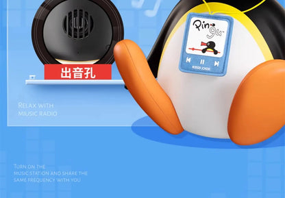 MarTUBE Pingu Bluetooth Speaker Cute Shaking Head Cartoon Penguin Music Radio Wireless Audio Player Birthday Gift For Pingu Fans