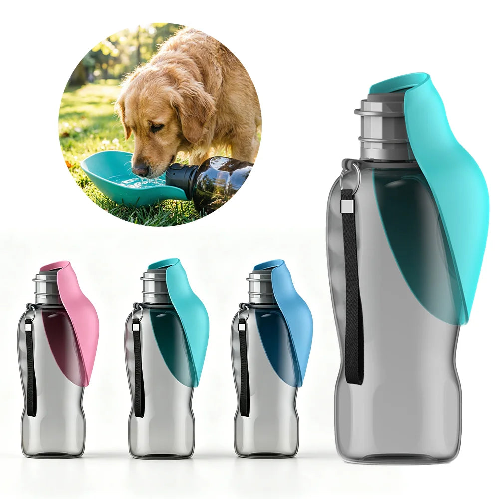 800ml Dog Portable Water Bottle for Small Large Dogs Cats High Capacity Outdoor Travel Drinking Foldable Bowls Labardor Supplies
