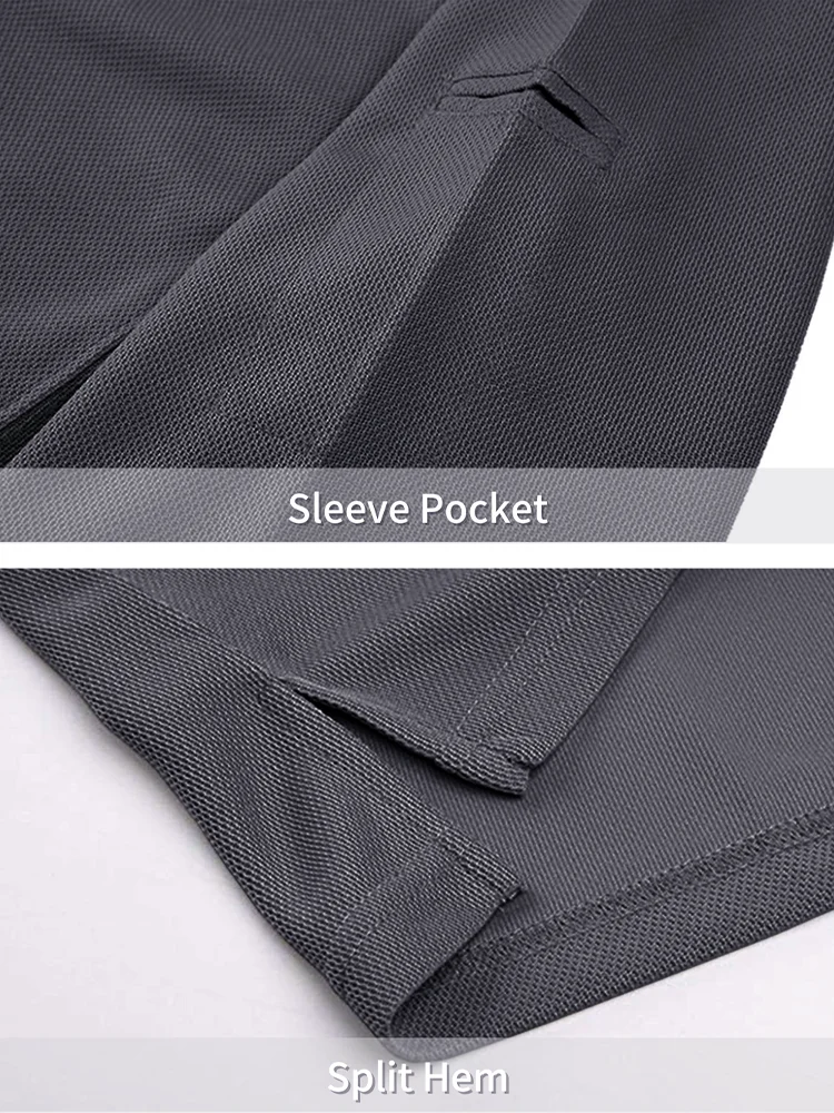KEFITEVD Summer Golf T-shirts Men's Short Sleeve Quick Drying Polo Shirt Lightweight Outdoor Hiking Camping T-shirts Tee Tops
