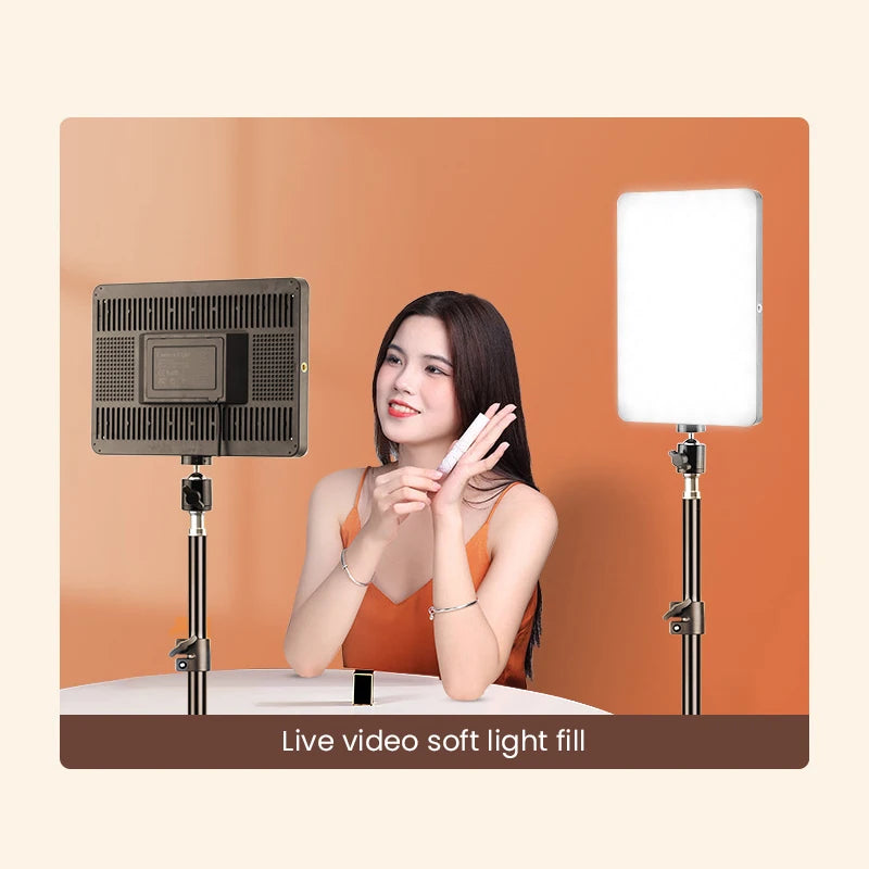 14inch 10inch LED Video Light Panel EU Plug 3200K-6000K Photography Lighting Remote Control For Live Streaming Photo Studio Lamp