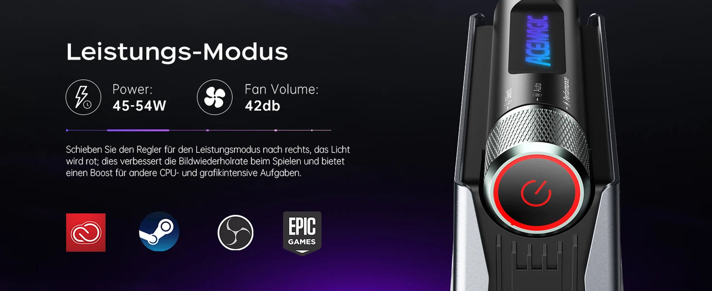 ACEMAGIC Mini PC AMD Ryzen 7 H255 Mini PC Computer 16GB RAM 512GB SSD WIFI 6 BT5.2 with RGB Lights 4K Triple Windows 11 Pro