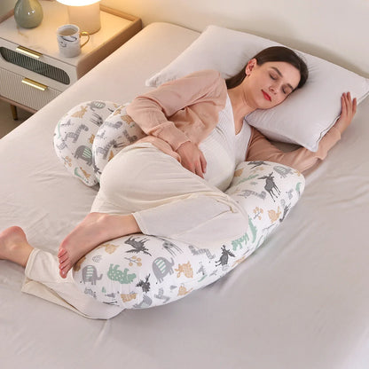 Pregnancy Pillow Maternity Pillow for Side Sleeping Soft Pregnancy Body Pillow Maternity Pillow w/ Detachable Adjustable Pillow