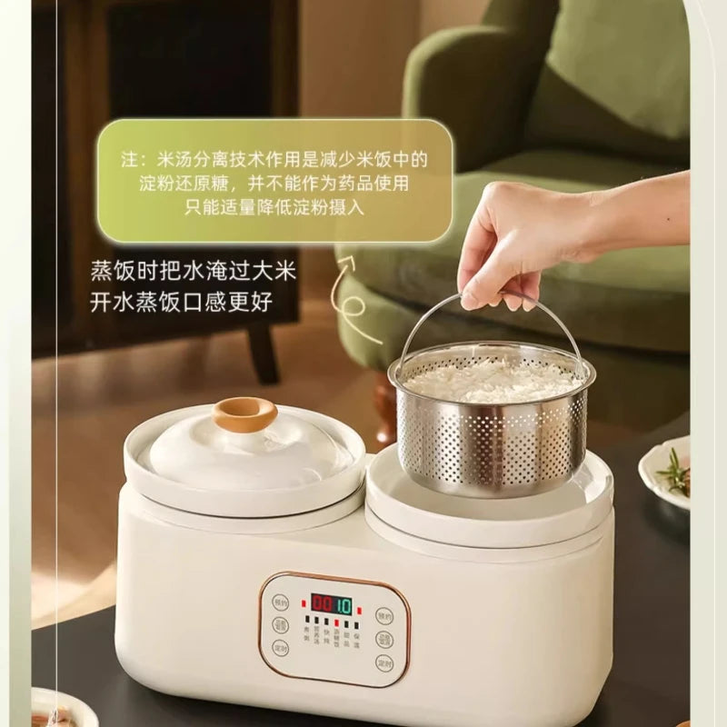 Ceramic Electric Stew Pot Porridge Cooker Porridge Stew Pot Electric Casserole Household Automatic Stew Pot Самогонный Аппарат