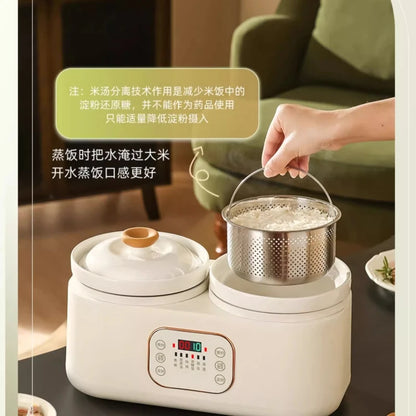 Ceramic Electric Stew Pot Porridge Cooker Porridge Stew Pot Electric Casserole Household Automatic Stew Pot Самогонный Аппарат