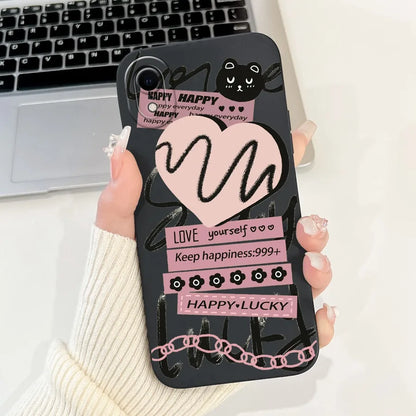 For iPhone X XR XS SE 2020 Case iPhoneX Liquid Soft Silicone Case For iPhone x s XR Back Cover For iphone se 2020 Phone Bumper