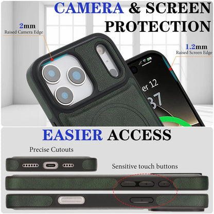 2 in 1 Magsafe Wallet Case For iPhone 17 Promax Air 16 Pro Max 15 Plus 14 13 12 iphone17 Cards Slot Leather Flip Phone Cover